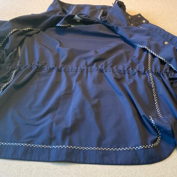 LOFT Navy Hooded NWT Jacket Women Size Large Petite - Picture 9 of 12